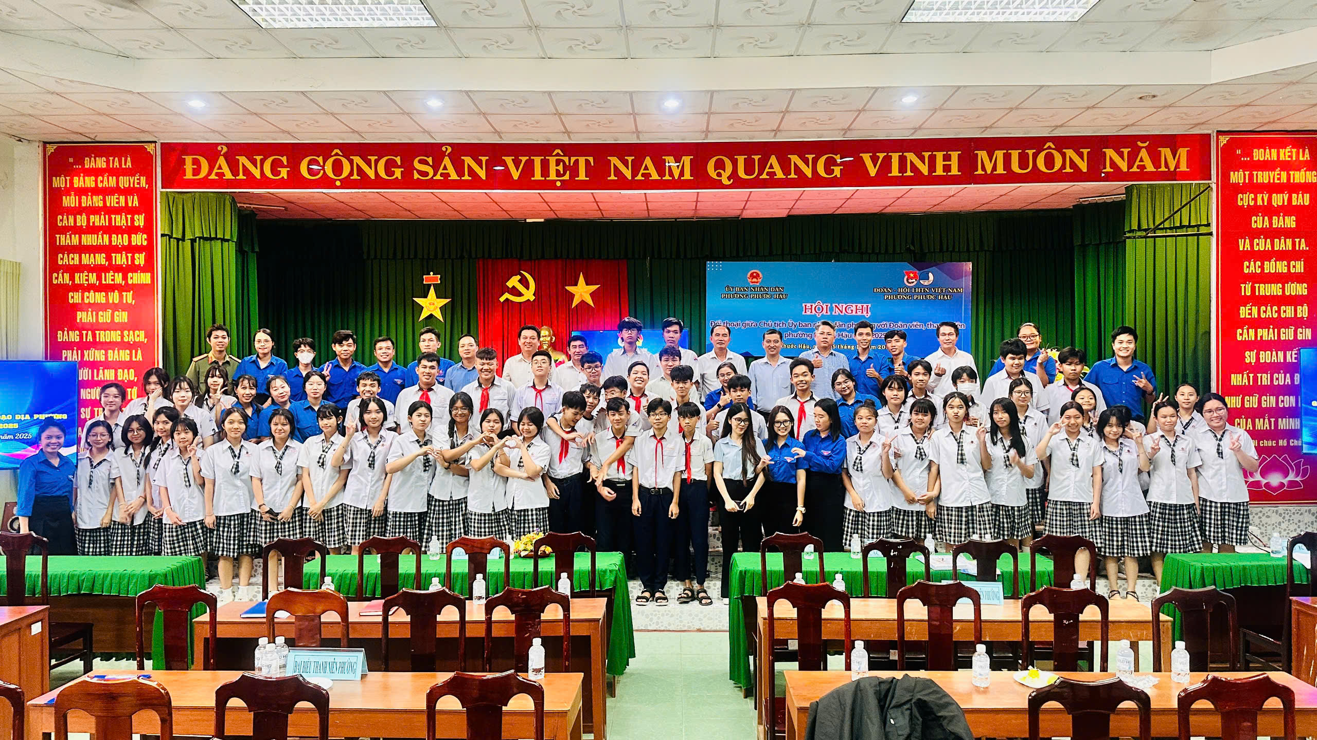 PHƯỜNG PHƯỚC HẬU: TỔ CHỨC HỘI NGHỊ ĐỐI THOẠI GIỮA CHỦ TỊCH UBND PHƯỜNG VÀ ĐOÀN THANH NIÊN, THIẾU NHI.
