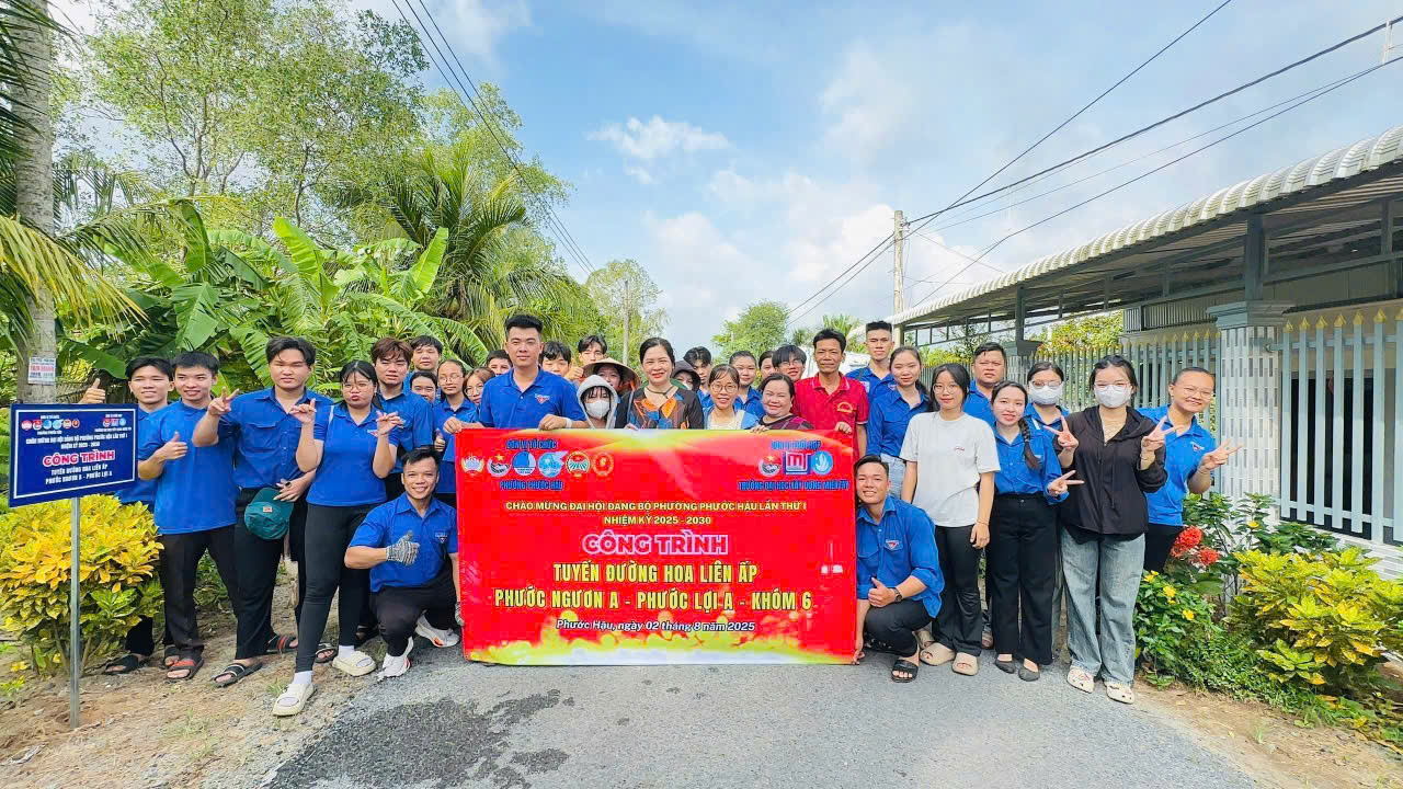PHƯỜNG PHƯỚC HẬU RA QUÂN THỰC HIỆN CÔNG TRÌNH TUYẾN ĐƯỜNG HOA LIÊN ẤP PHƯỚC NGƯƠN A – PHƯỚC LỢI A – KHÓM 6 -  LẬP THÀNH TÍCH CHÀO MỪNG ĐẠI HỘI ĐẢNG BỘ PHƯỜNG PHƯỚC HẬU LẦN THỨ I, NHIỆM KỲ 2025 – 2030