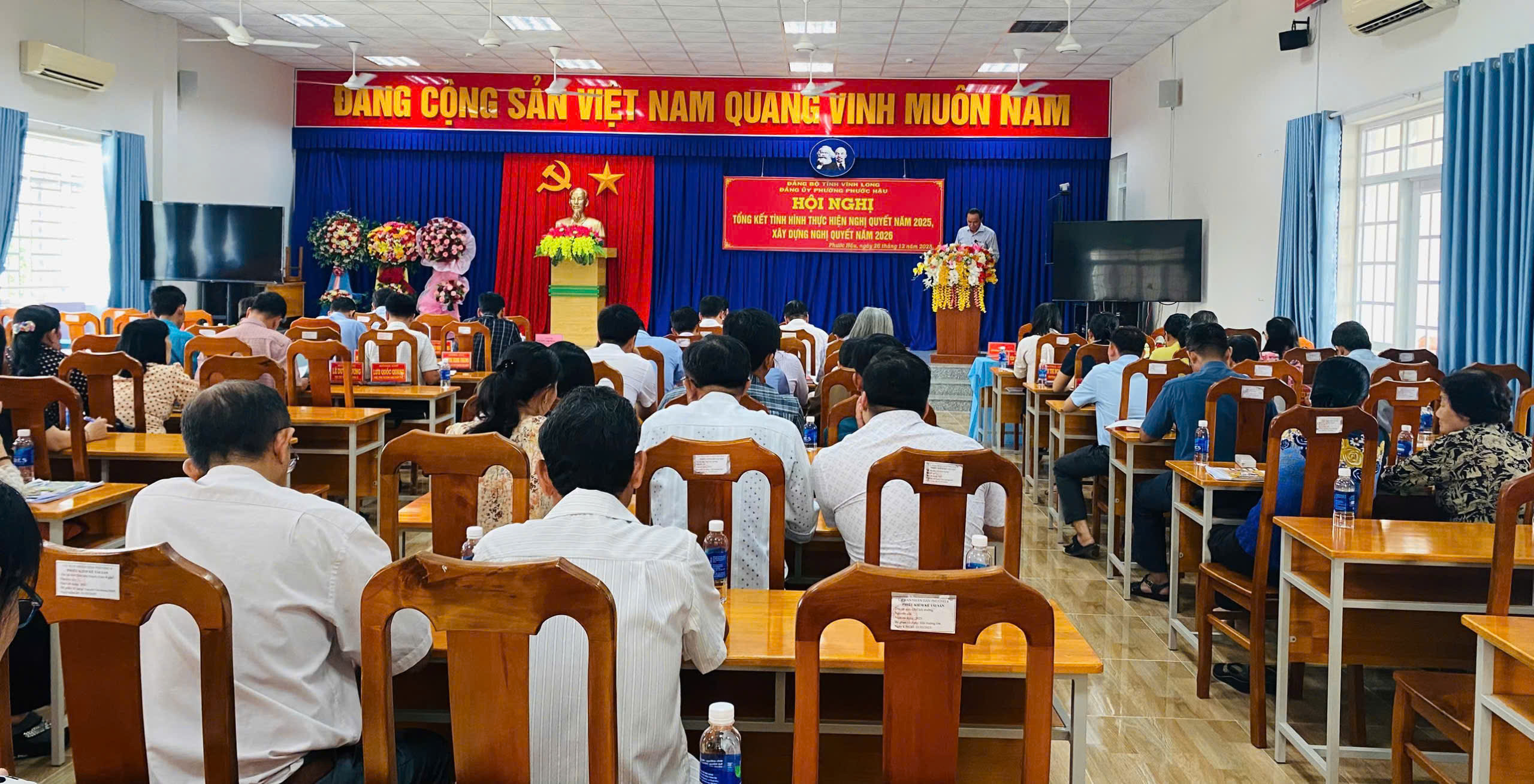 Đảng ủy phường Phước Hậu tổ chức Hội nghị tổng kết tình hình thực hiện Nghị quyết năm 2025, xây dựng Nghị quyết năm 2026