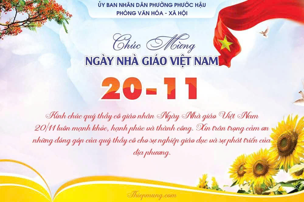 Thư chúc mừng Ngày Nhà giáo Việt Nam 20/11 của Tỉnh ủy - Hội đồng nhân dân - Ủy ban nhân dân - Ủy ban Mặt trận Tổ quốc Việt Nam tỉnh Vĩnh Long.